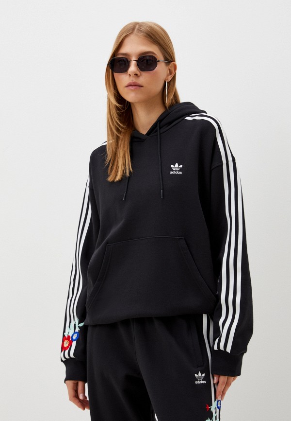 Adidas floral hoodie womens hotsell