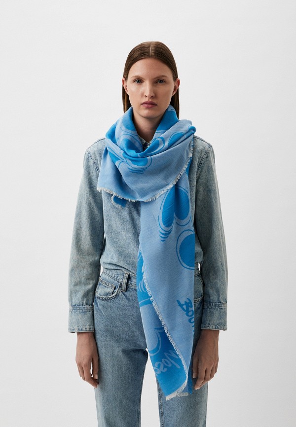 Платок Moschino, цвет: голубой, RTLADH821901 — купить в интернет ...