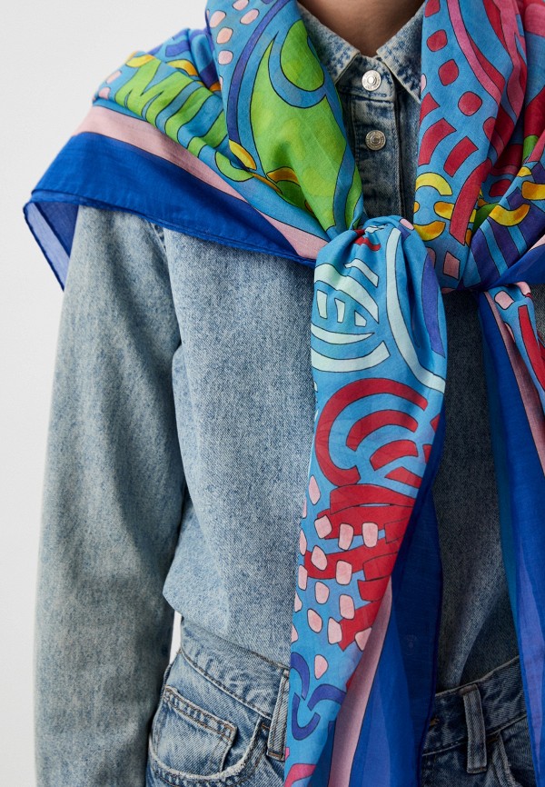 Платок Moschino, цвет: синий, RTLADH823601 — купить в интернет-магазине ...