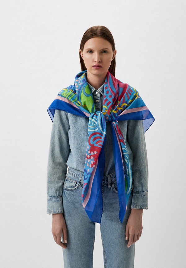Платок Moschino, цвет: синий, RTLADH823601 — купить в интернет-магазине ...