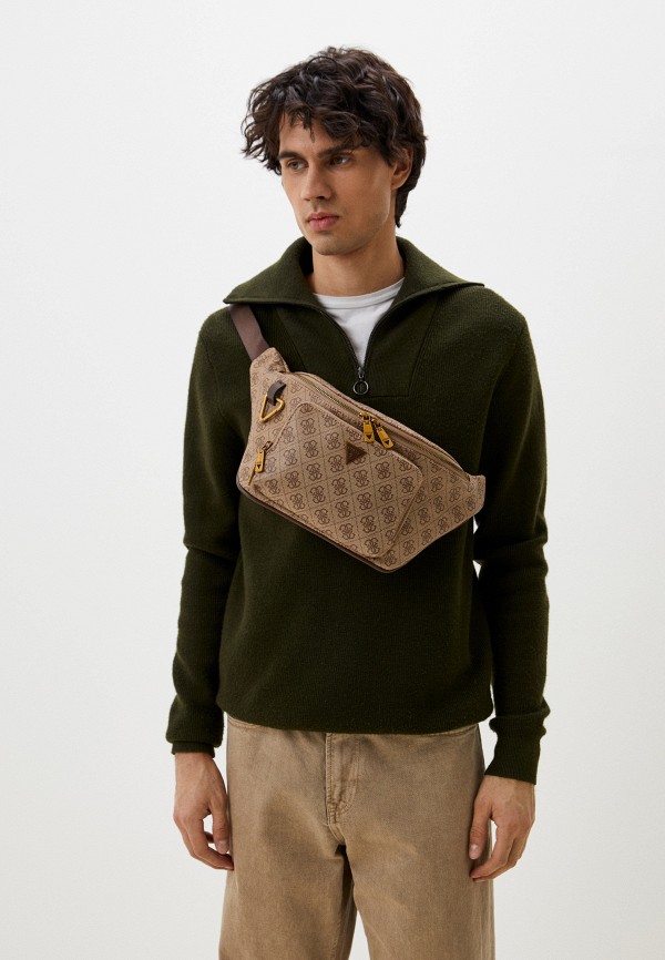 Guess Сумка поясная - MILANO MAXI BUMBAG W FRT PCKET - фото 5