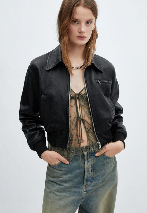 Mango Куртка кожаная - PHIBI - фото 1