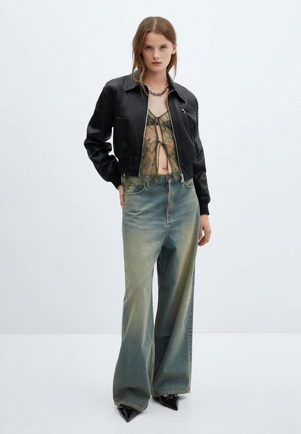 Mango Куртка кожаная - PHIBI - фото 2