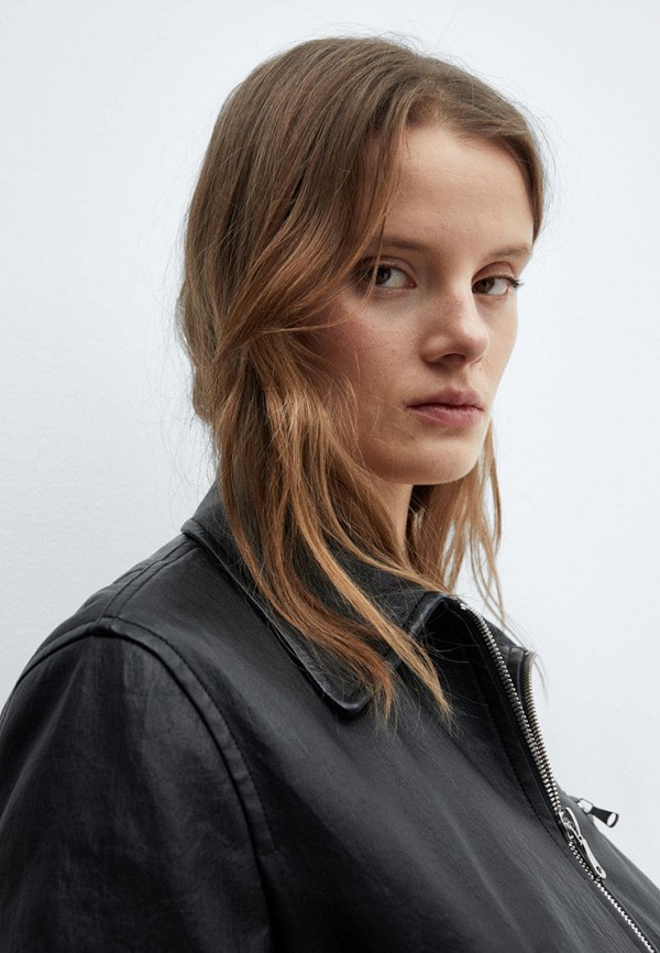 Mango Куртка кожаная - PHIBI - фото 4