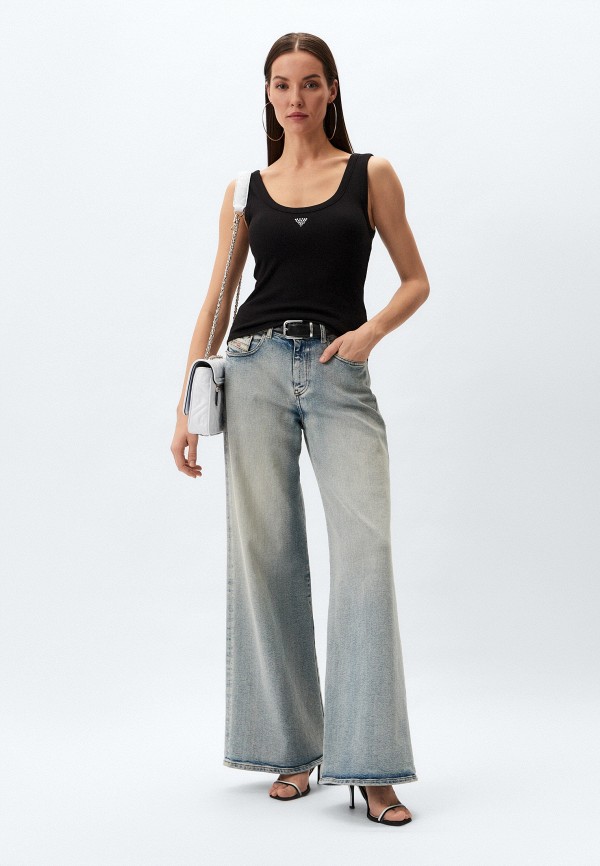 Майка Guess, цвет: черный, RTLADK534701 — купить в интернет-магазине Lamoda