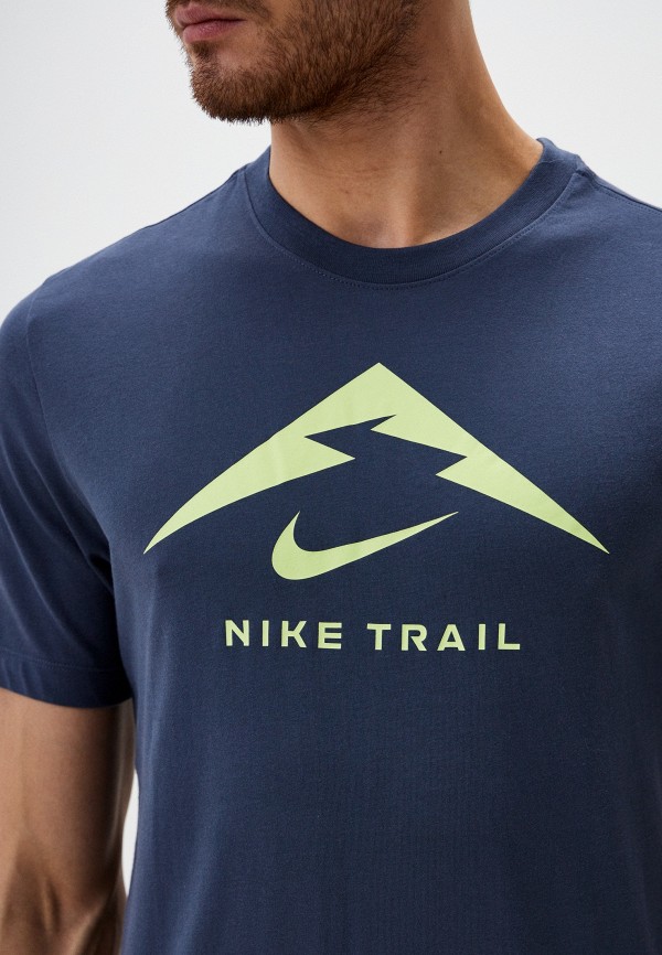 Футболка Nike Dri-FIT Men's Trail Running T-, цвет: синий, RTLADL068601 ...