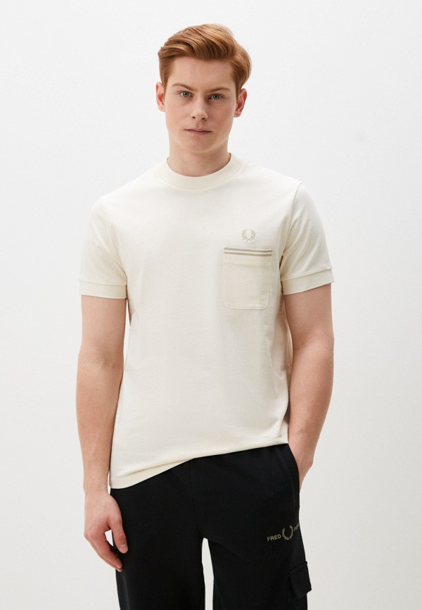 Футболка Fred Perry LOOPBACK JERSEY POCKET, цвет: бежевый, RTLADL277501 ...