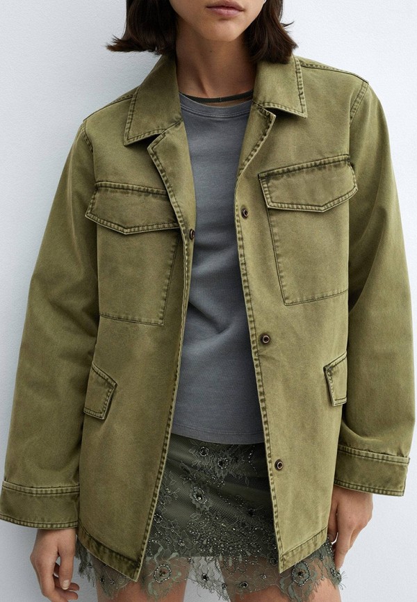 Куртка джинсовая Mango CARACAS, цвет: хаки, RTLADM183801 — купить в ...