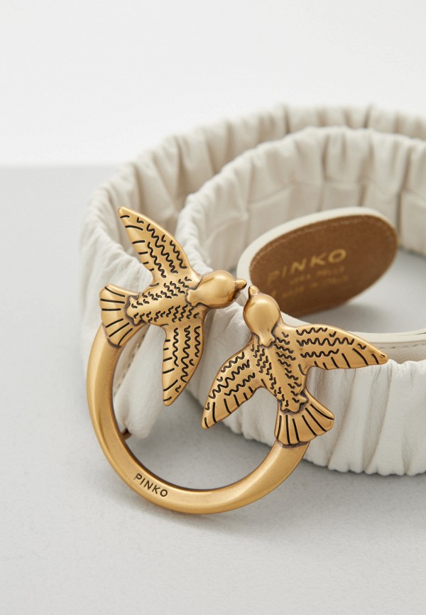 Ремень Pinko, цвет: белый, RTLADM720101 — купить в интернет-магазине Lamoda