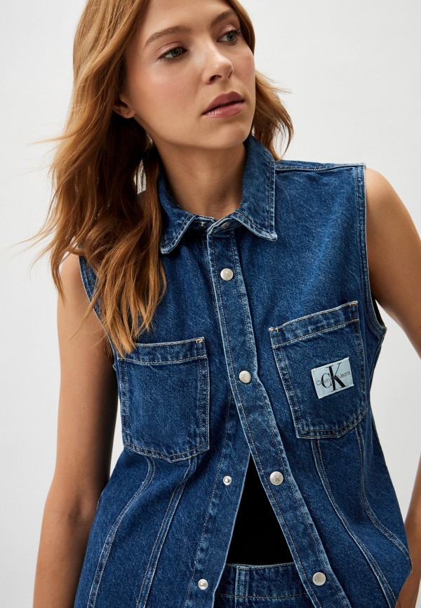 Жилет джинсовый Calvin Klein Jeans, цвет: синий, RTLADN100501 — купить ...