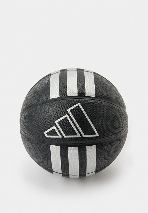 adidas Originals Мяч баскетбольный - 3S Rubber Mini BLACK/SILVMT - фото 1