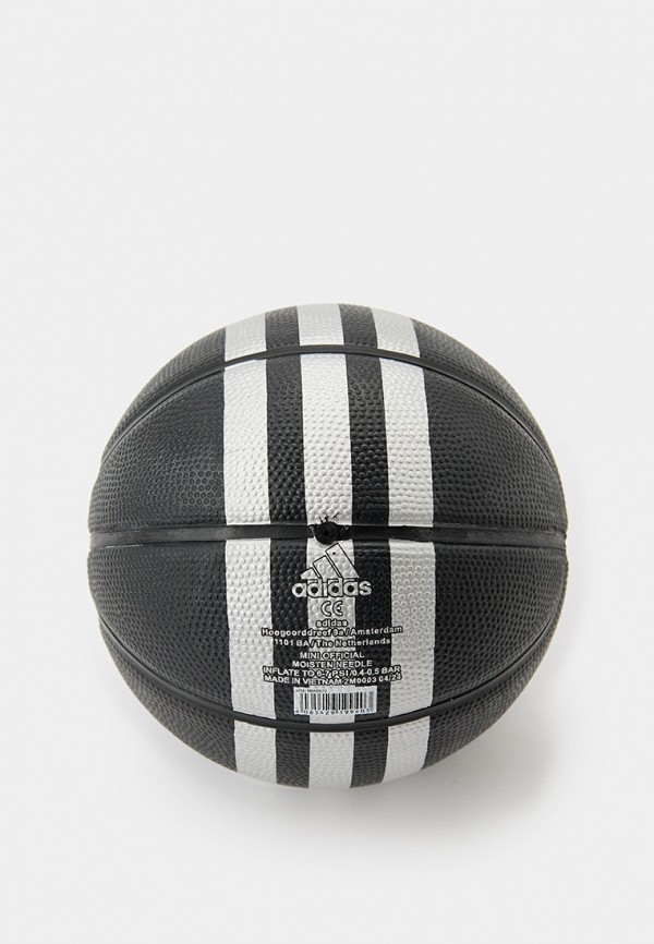 adidas Originals Мяч баскетбольный - 3S Rubber Mini BLACK/SILVMT - фото 2