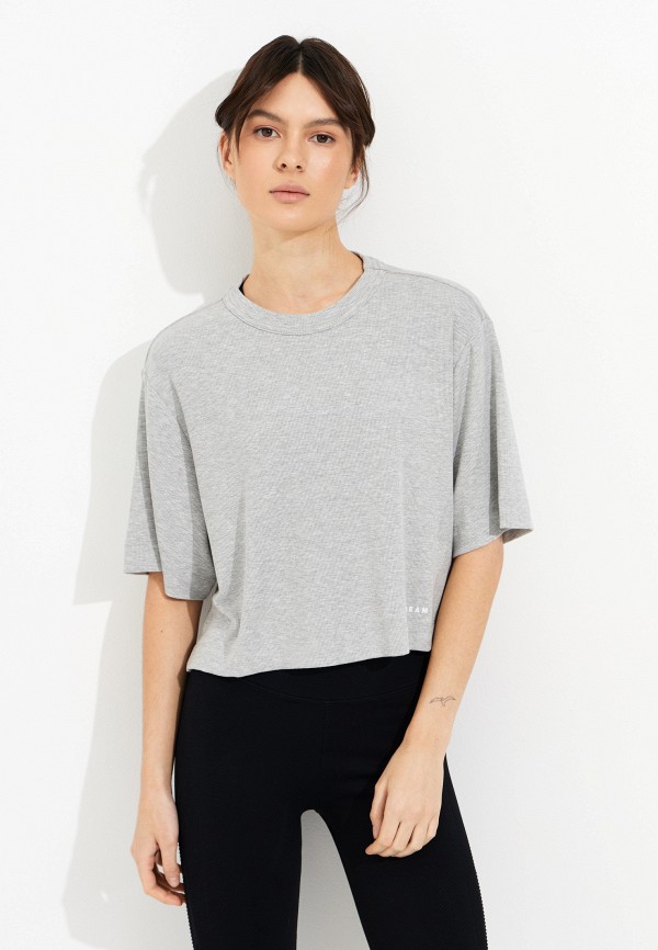 Cream Yoga Футболка - KarenSSCropTeeHeatherGray - фото 1