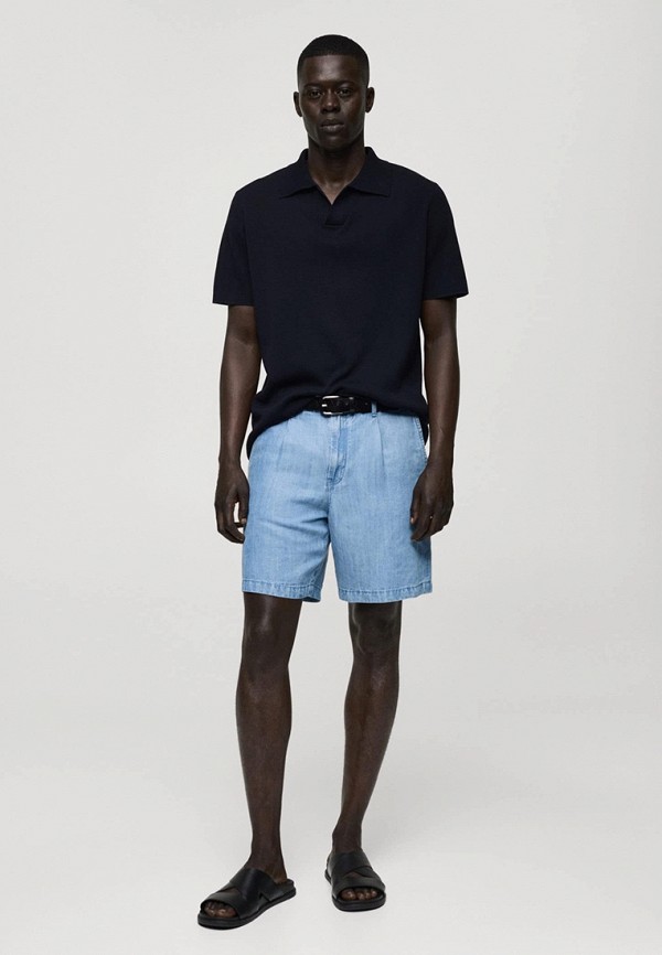 Blue shirt black shorts best sale