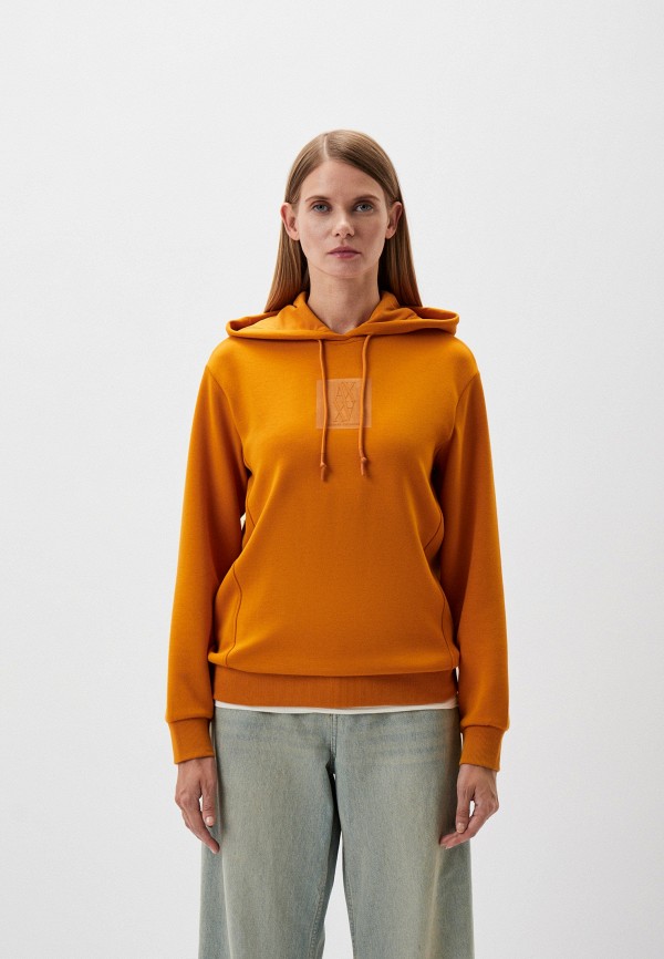 Orange armani exchange hoodie sale
