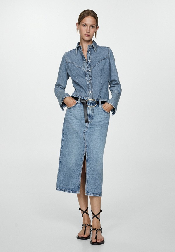 Mango Юбка джинсовая - SOLE - фото 2