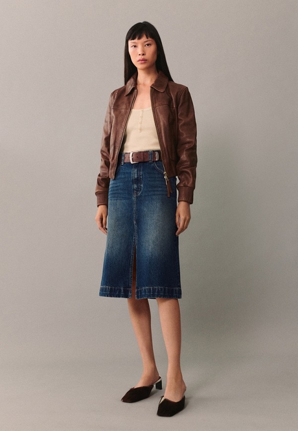 Mango Куртка кожаная - CHAQUETA ANNIE - фото 2