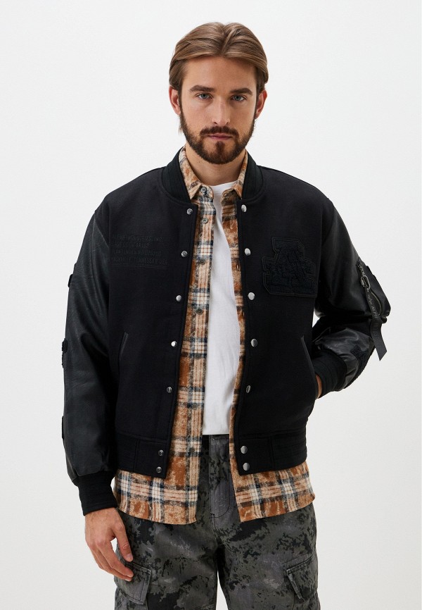 Alpha Industries Куртка утепленная - LEATHER MA-1 VARSITY - фото 1