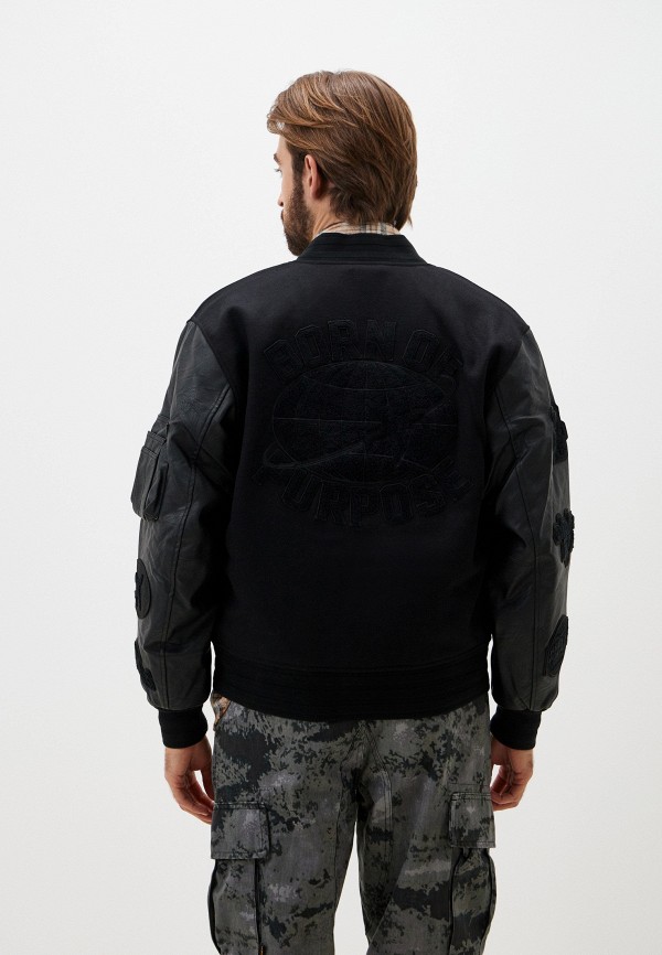 Alpha Industries Куртка утепленная - LEATHER MA-1 VARSITY - фото 3