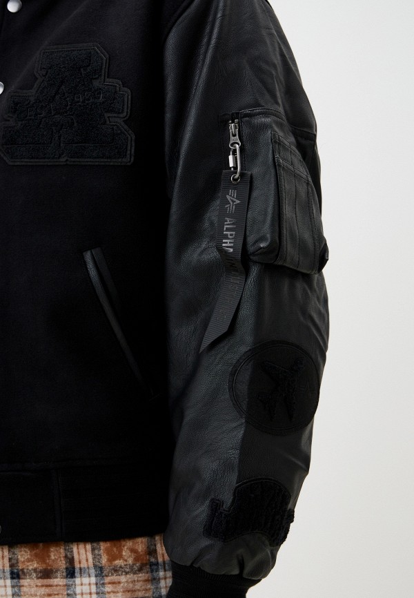 Alpha Industries Куртка утепленная - LEATHER MA-1 VARSITY - фото 4
