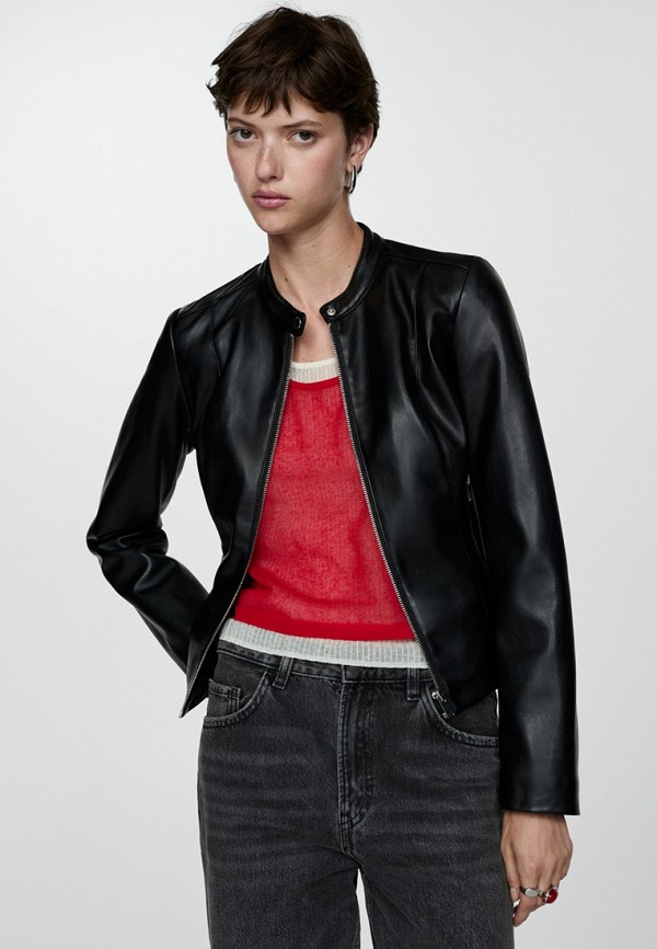 Mango Куртка кожаная - AMAPOLA - фото 1