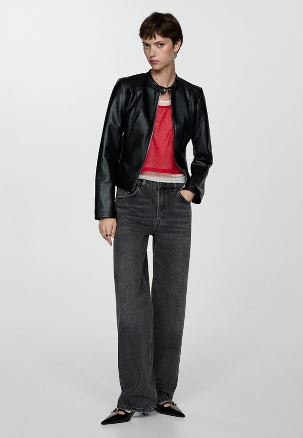 Mango Куртка кожаная - AMAPOLA - фото 2