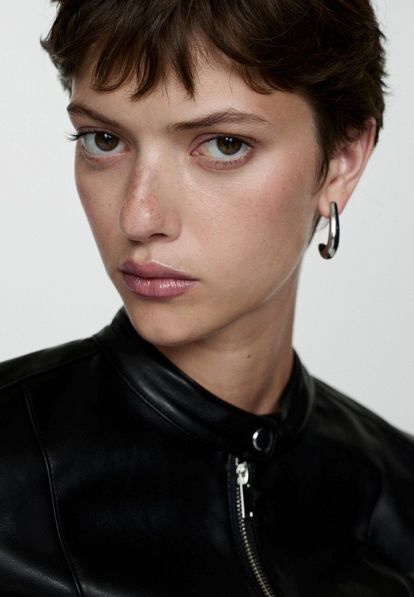 Mango Куртка кожаная - AMAPOLA - фото 5