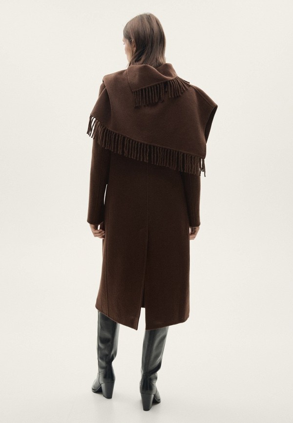 Mango Пальто двубортное - CHOCO - фото 2
