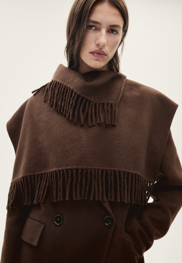 Mango Пальто двубортное - CHOCO - фото 4