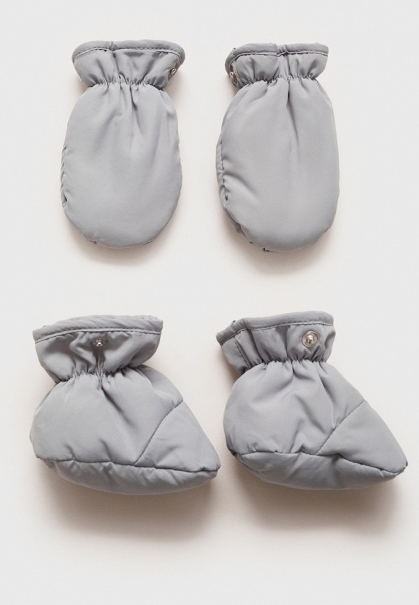 Mango Kids Комбинезон утепленный, варежки и пинетки - OVERALL - фото 3