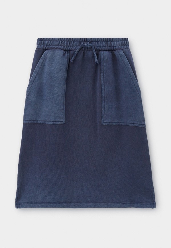 Юбка Zara, цвет: синий, RTLADZ537401 — купить в интернет-магазине Lamoda