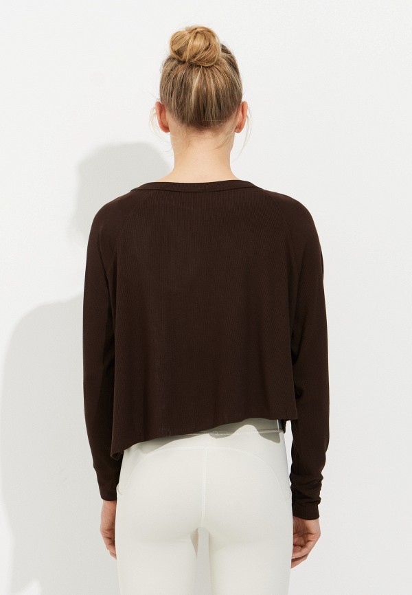 Cream Yoga Лонгслив спортивный - Fare Off Shoulder LS Tee Chocolate - фото 3
