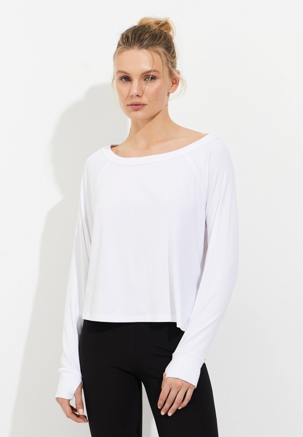 Cream Yoga Лонгслив спортивный - Fare Off Shoulder LS Tee White - фото 1