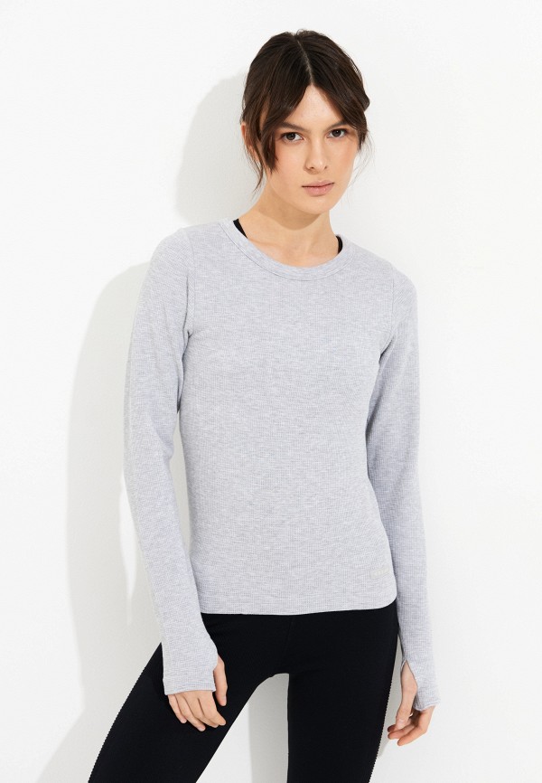 Cream Yoga Лонгслив спортивный - Avery LS Thermal Top Heather Gray - фото 1