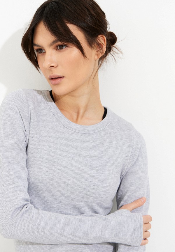 Cream Yoga Лонгслив спортивный - Avery LS Thermal Top Heather Gray - фото 5