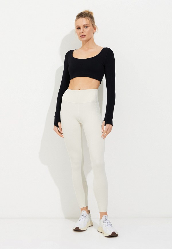 Cream Yoga Топ спортивный - Madison LS Crop Top Black - фото 2