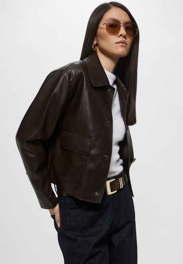 Mango Куртка кожаная - SABINA - фото 4