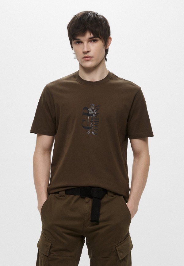 C.P. Company Футболка - 30/1 JERSEY VERTICAL LOGO T-SHIRT - фото 1