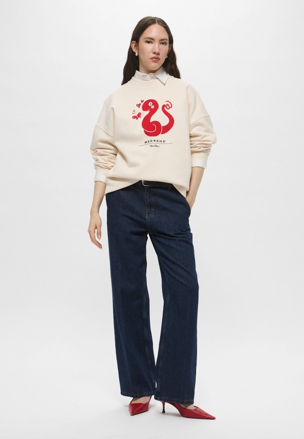 Свитшот Weekend Max Mara LALLA, цвет: бежевый, RTLAEA321501