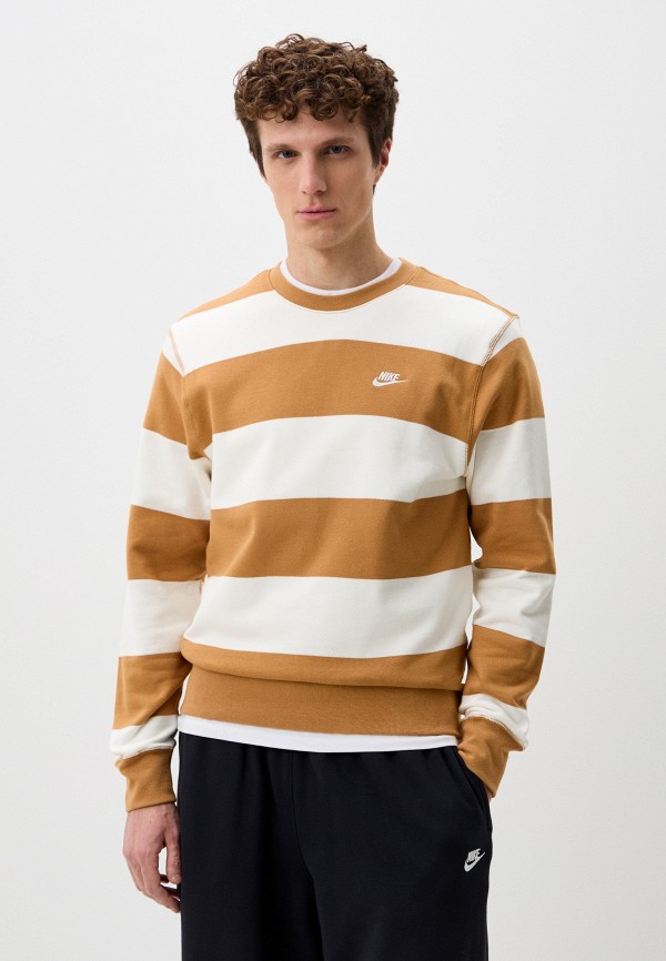 Nike Свитшот - M NK CLUB STRIPE HVY FT CREW - фото 1