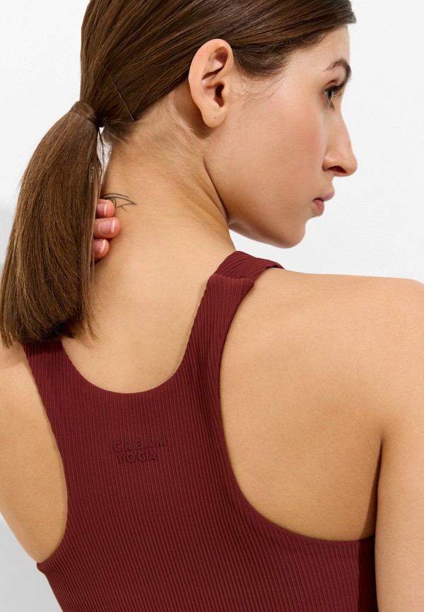 Cream Yoga Топ спортивный - Sophia Bra Top Wine - фото 5