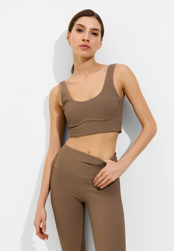 Cream Yoga Топ спортивный - Venesa Bustier Bra Top Oyster - фото 1