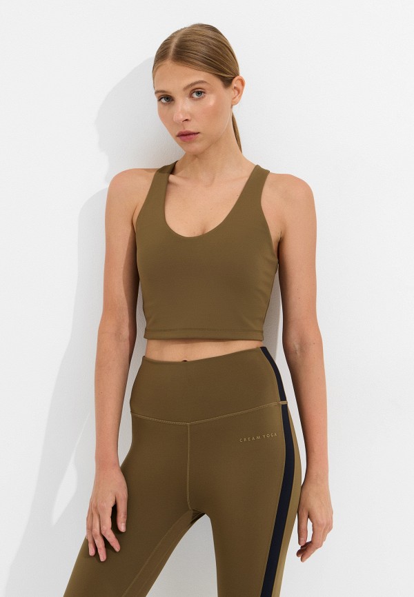Cream Yoga Топ спортивный - Carrie Bra Top Army Green - фото 1