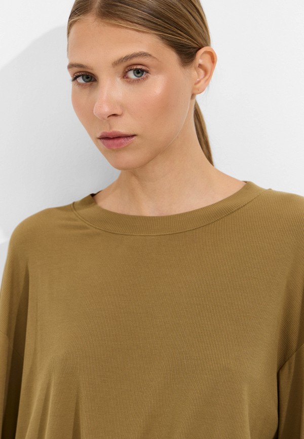 Cream Yoga Лонгслив спортивный - Clover LS Cropped Tee Army Green - фото 5