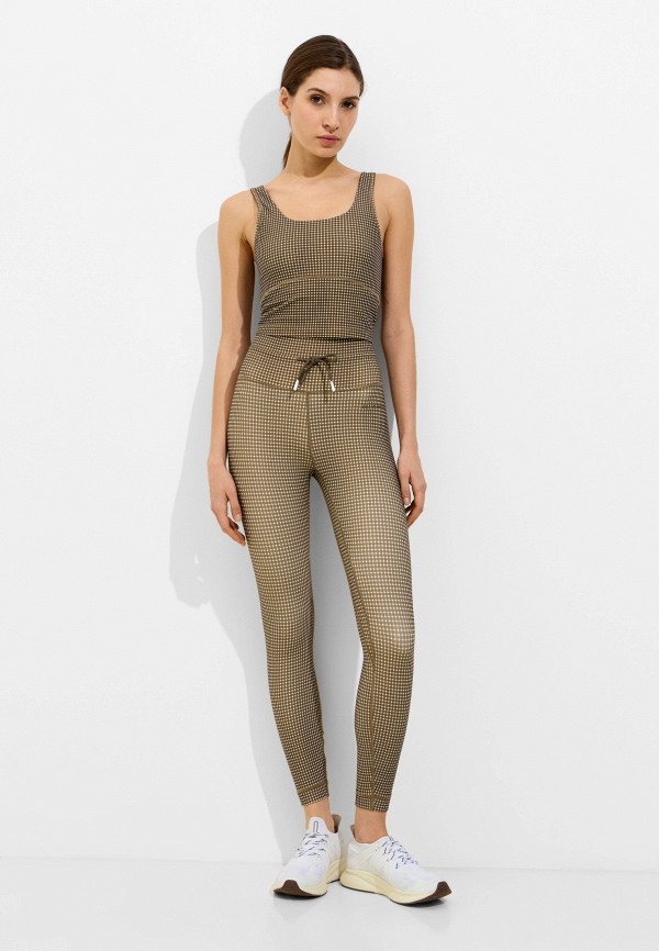 Cream Yoga Топ спортивный - Ali Bra Tank Green Gingham - фото 2