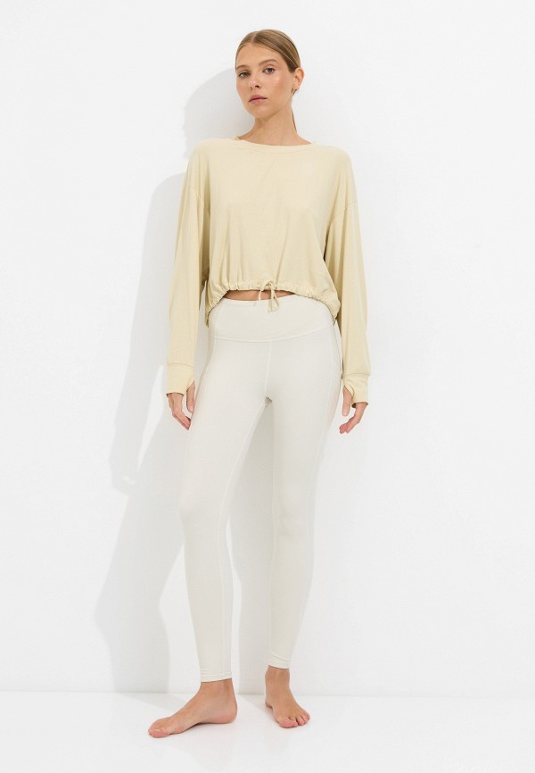 Cream Yoga Лонгслив спортивный - Clover LS Cropped Tee Butter - фото 2
