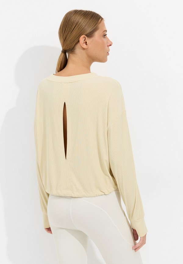 Cream Yoga Лонгслив спортивный - Clover LS Cropped Tee Butter - фото 3
