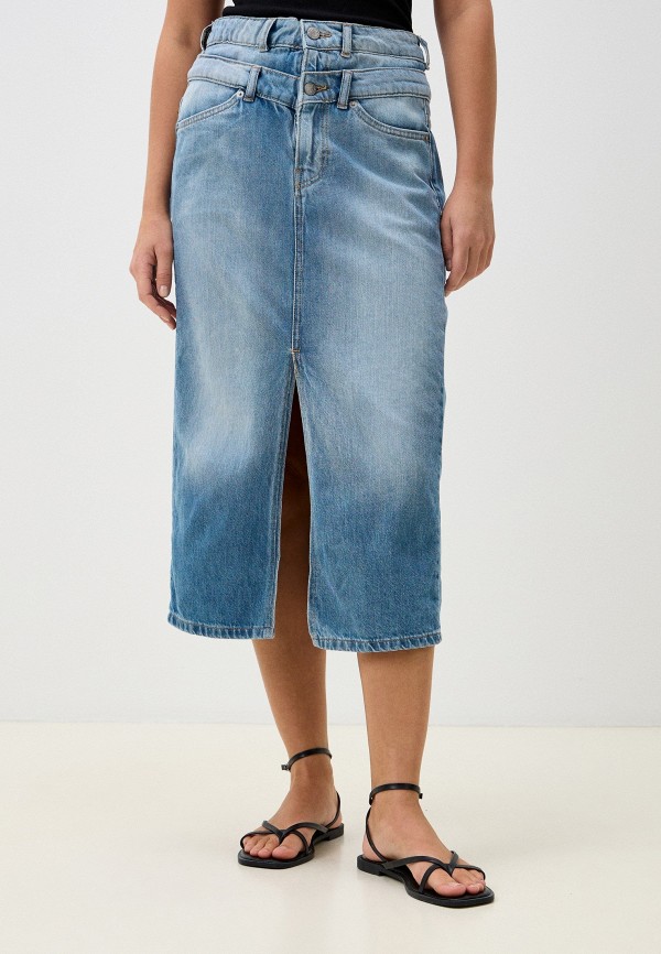 Pepe Jeans Юбка джинсовая - MIDI SKIRT HW DOUBLE - фото 1