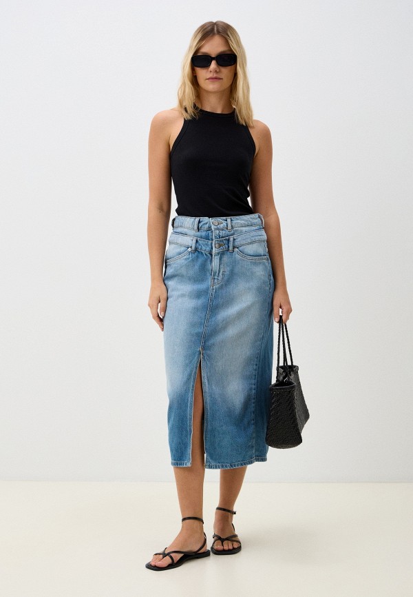 Pepe Jeans Юбка джинсовая - MIDI SKIRT HW DOUBLE - фото 2