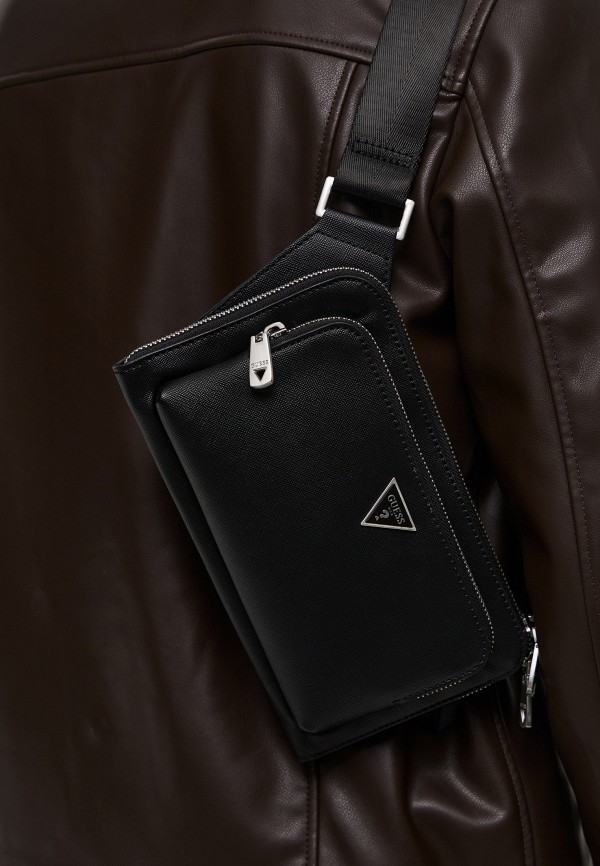 Guess Сумка поясная - MILANO FLAT BUMBAG W FRT PKT - фото 6